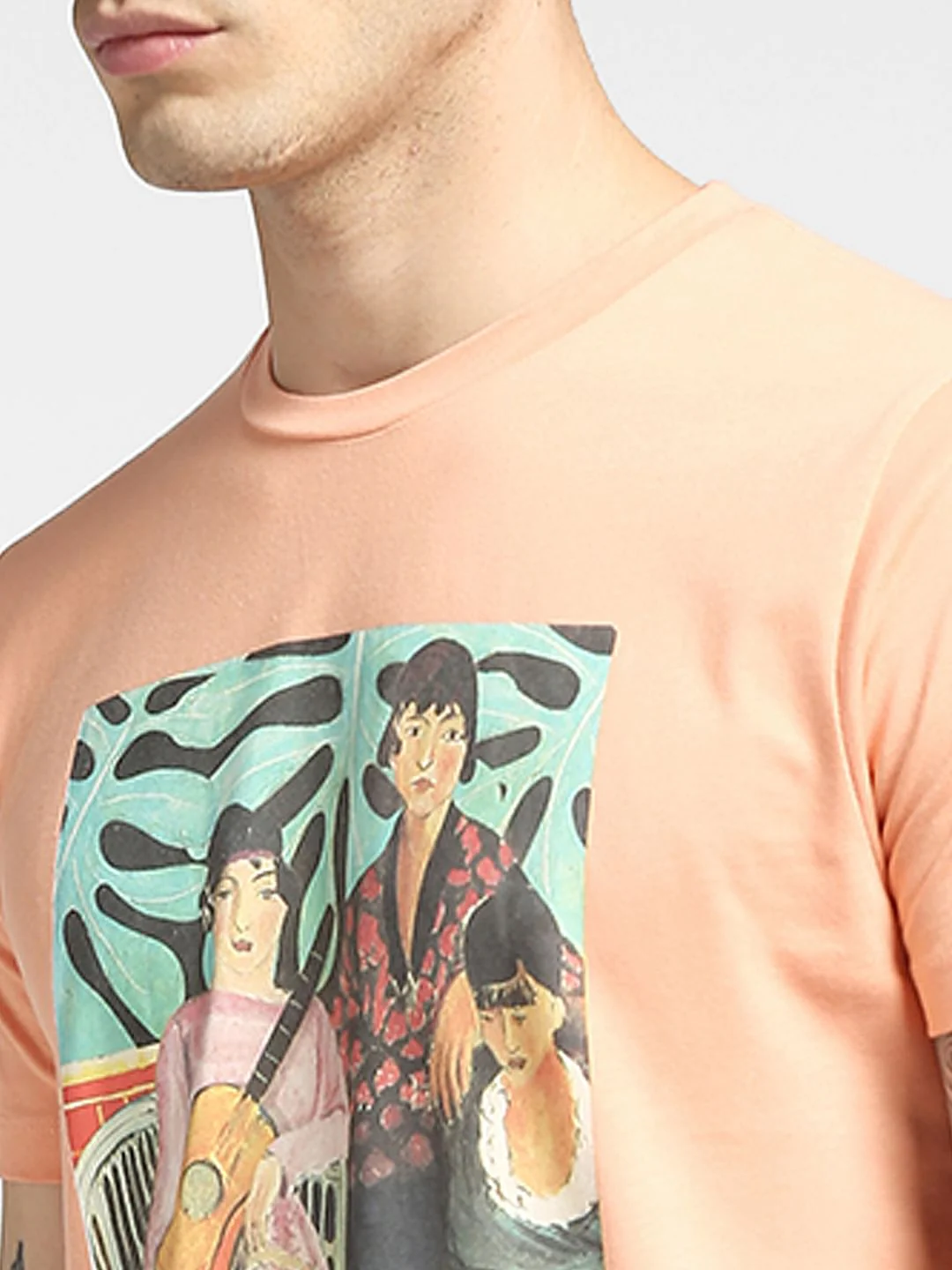 Peach Graphic Print T-shirt - Image 5
