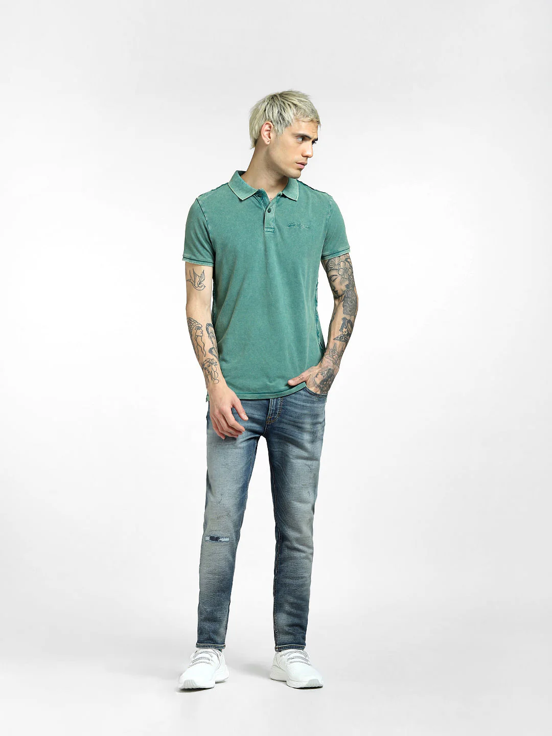 Green Polo Neck T-shirt - Image 6