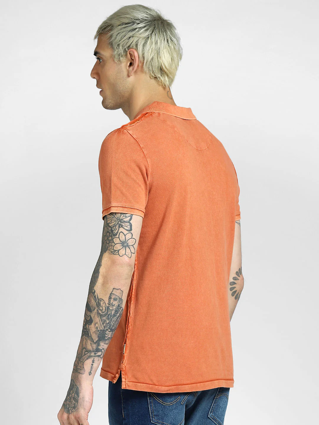 Orange Polo Neck T-shirt - Image 4