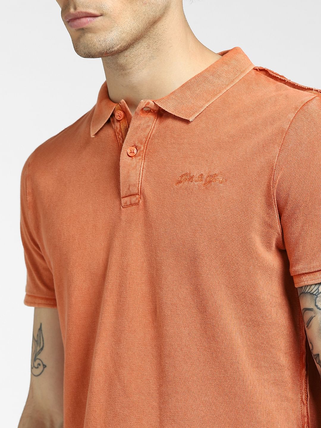 Orange Polo Neck T-shirt - Image 5