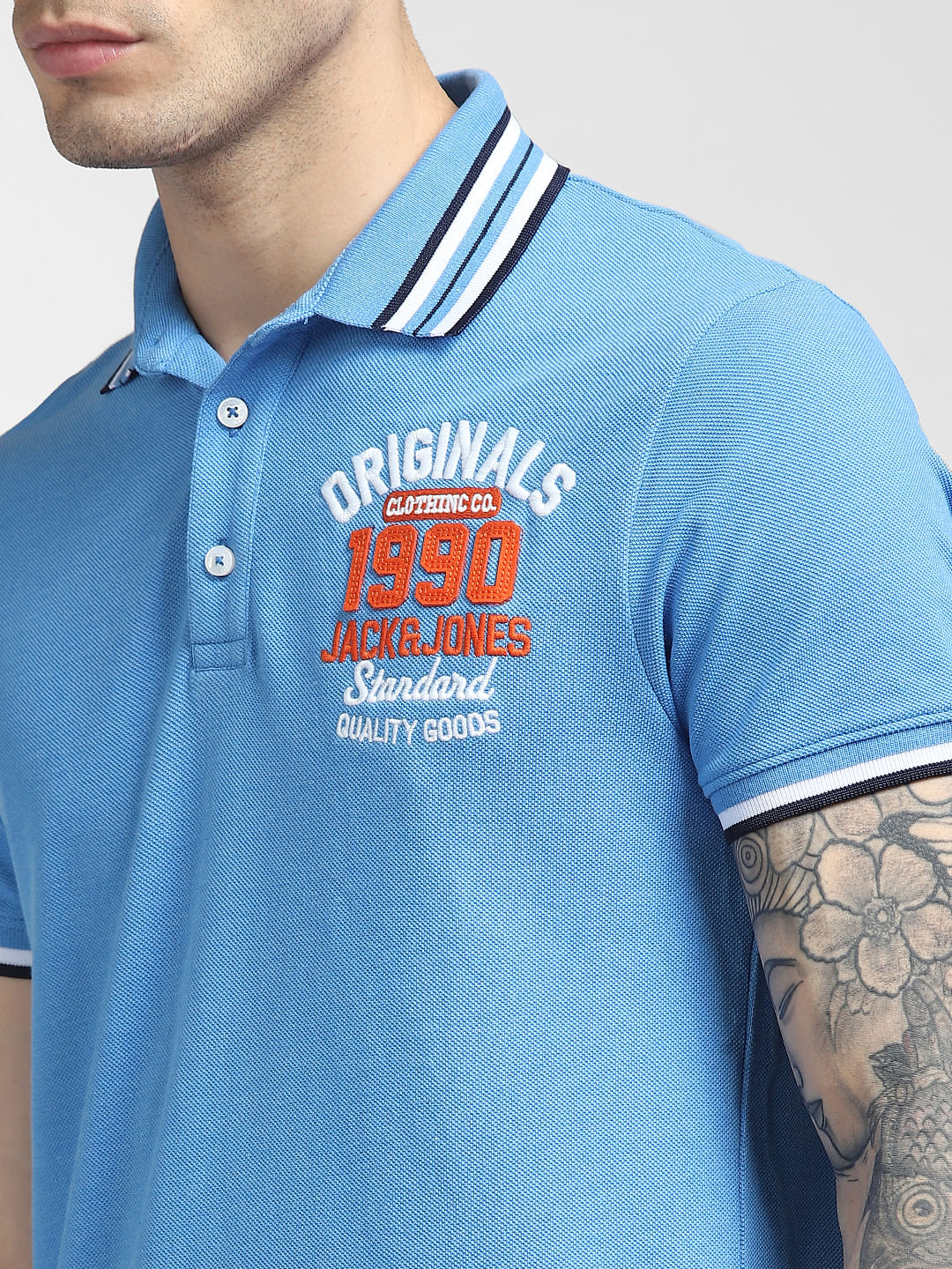 Blue Polo Neck T-shirt - Image 5