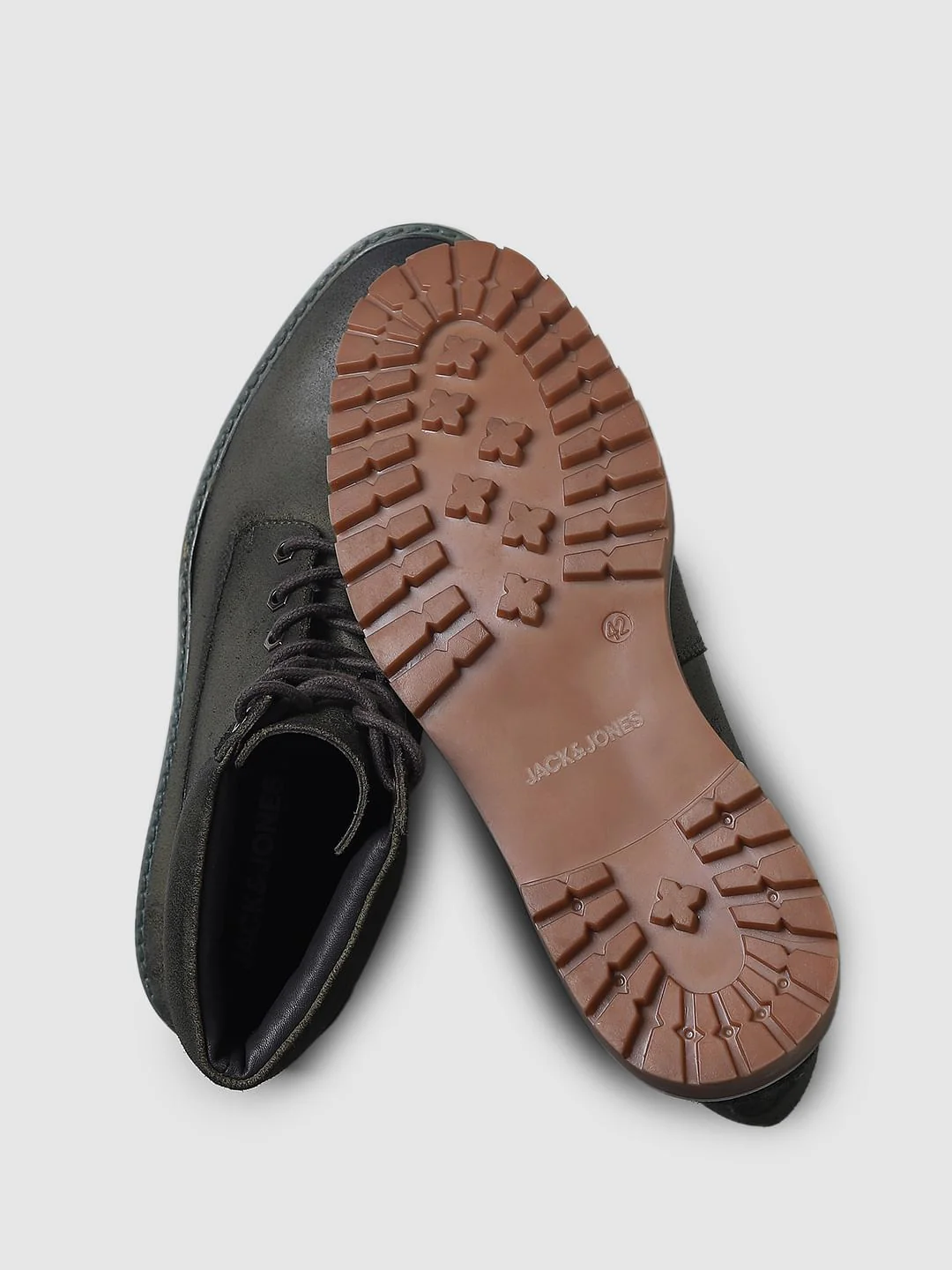 Green Vintage Washed Leather Boots - Image 6