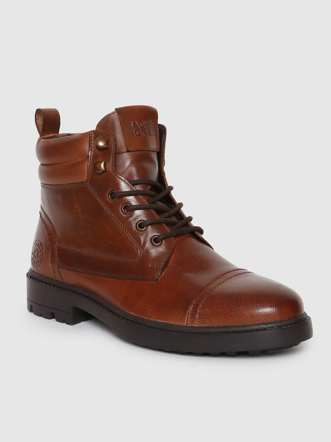 Brown Vintage Leather Boots - Image 3