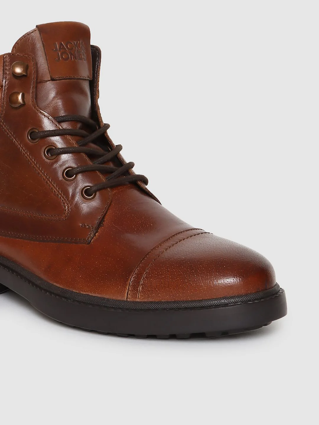 Brown Vintage Leather Boots - Image 5