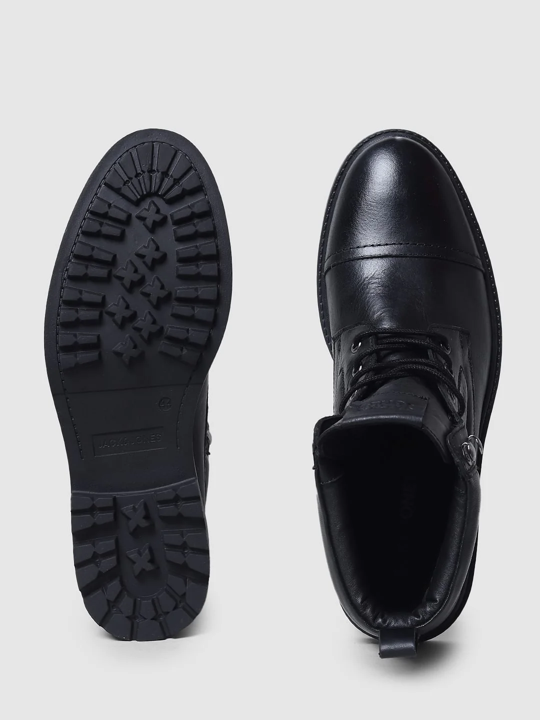Black Vintage Leather Boots - Image 5