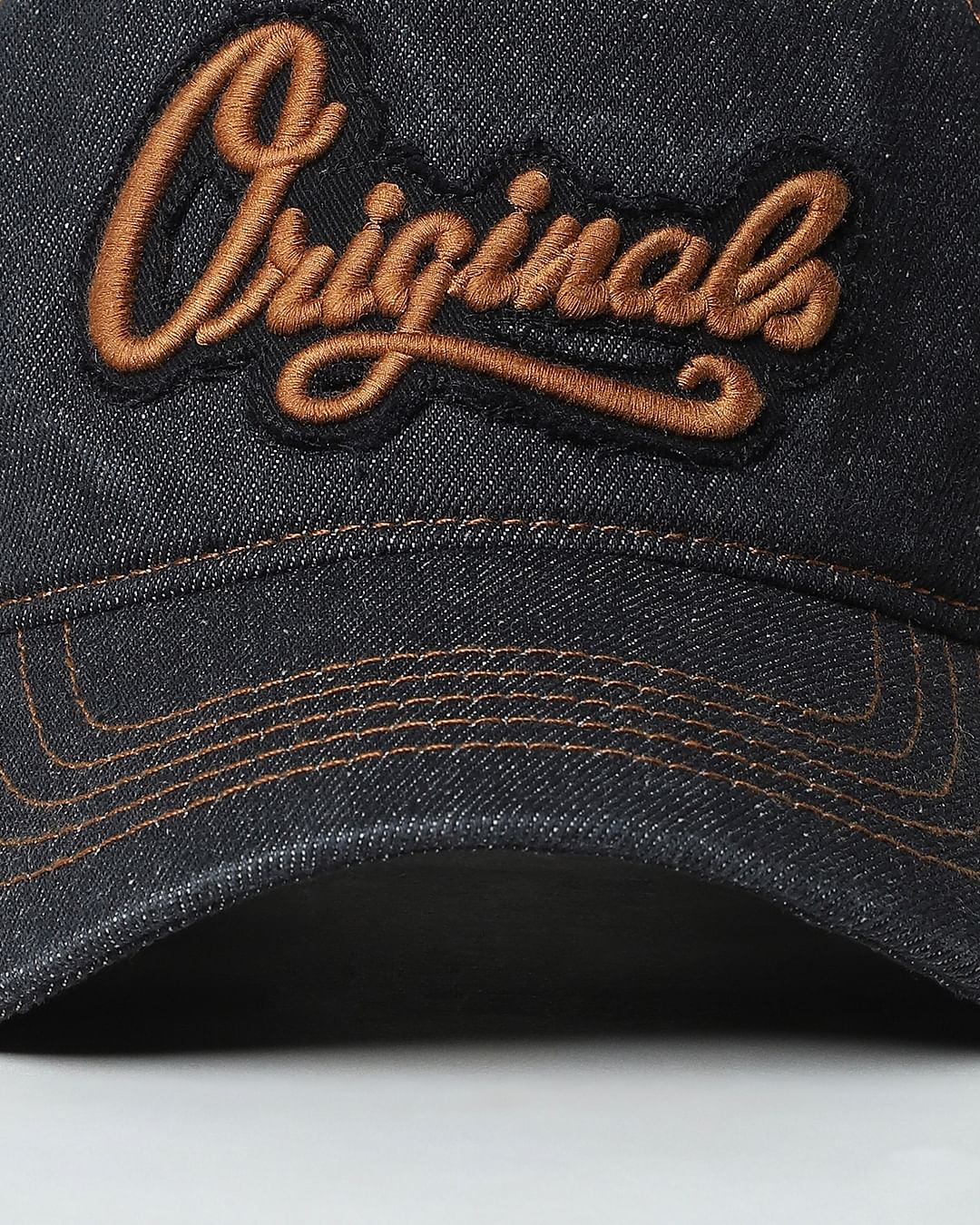Navy Blue Denim Cap - Image 6