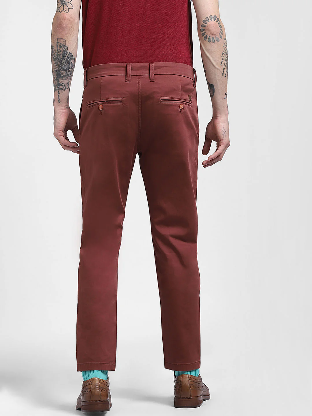 Red Mid Rise Pants - Image 4