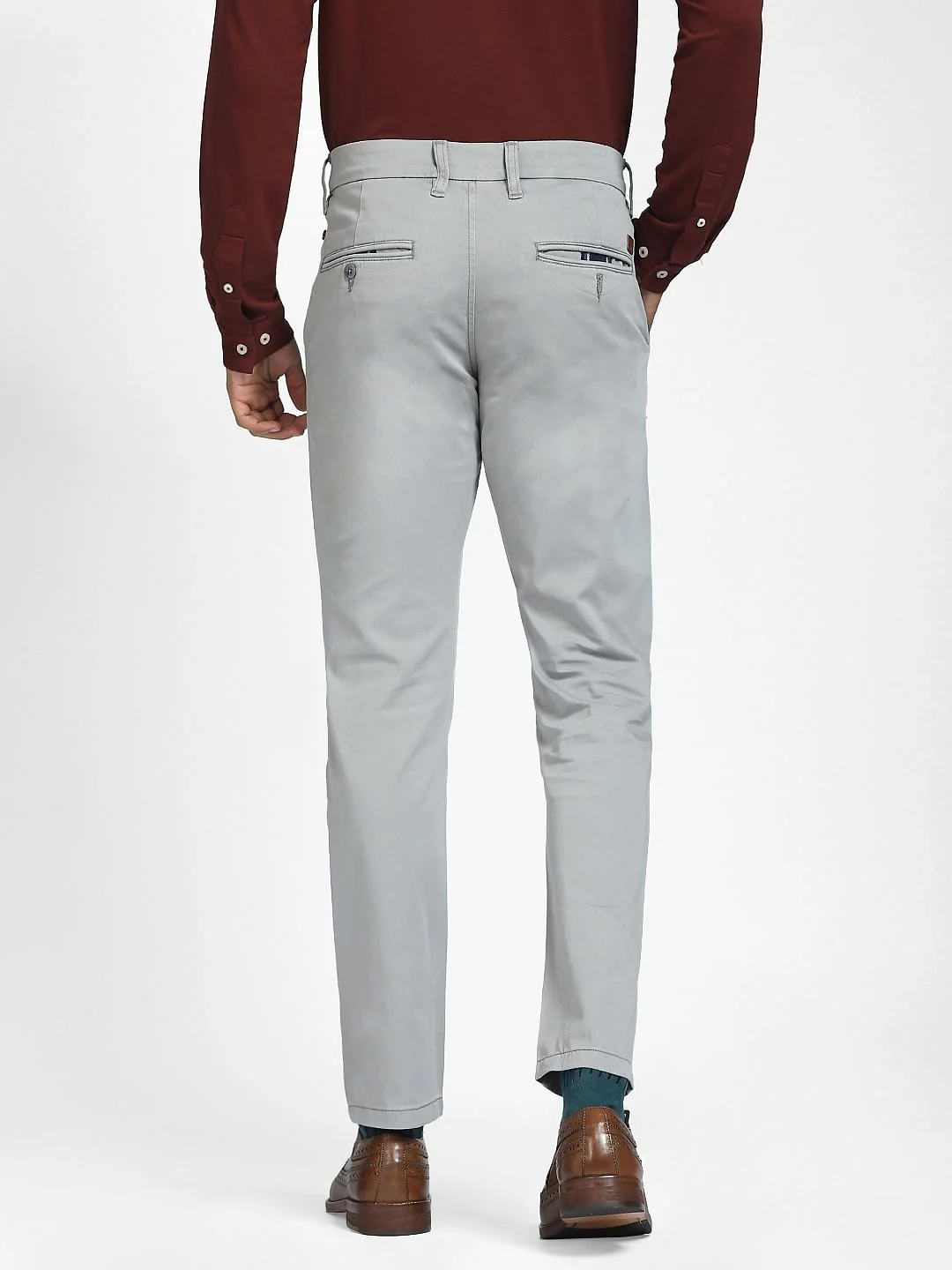 Grey Slim Fit Pants - Image 4