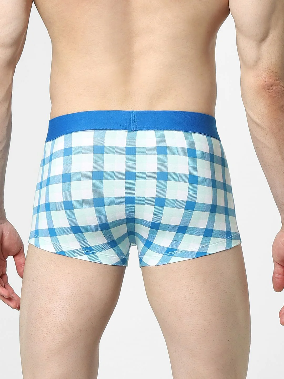 Blue Check Print Trunks - Image 3