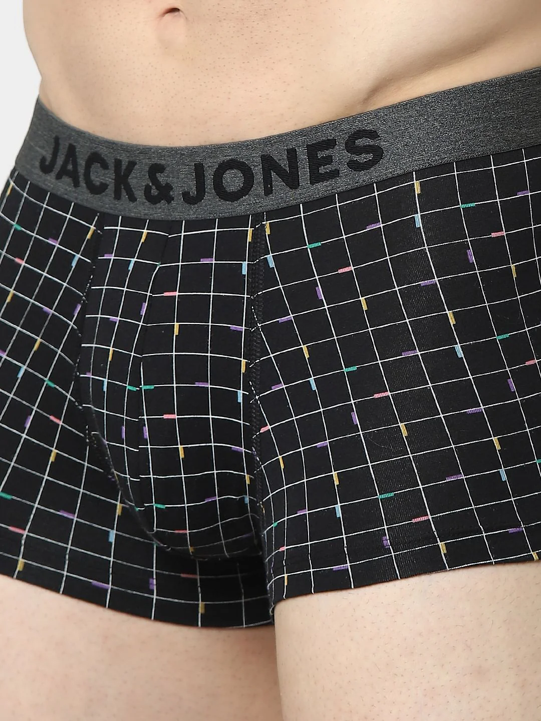 Black Check Print Trunks - Image 4