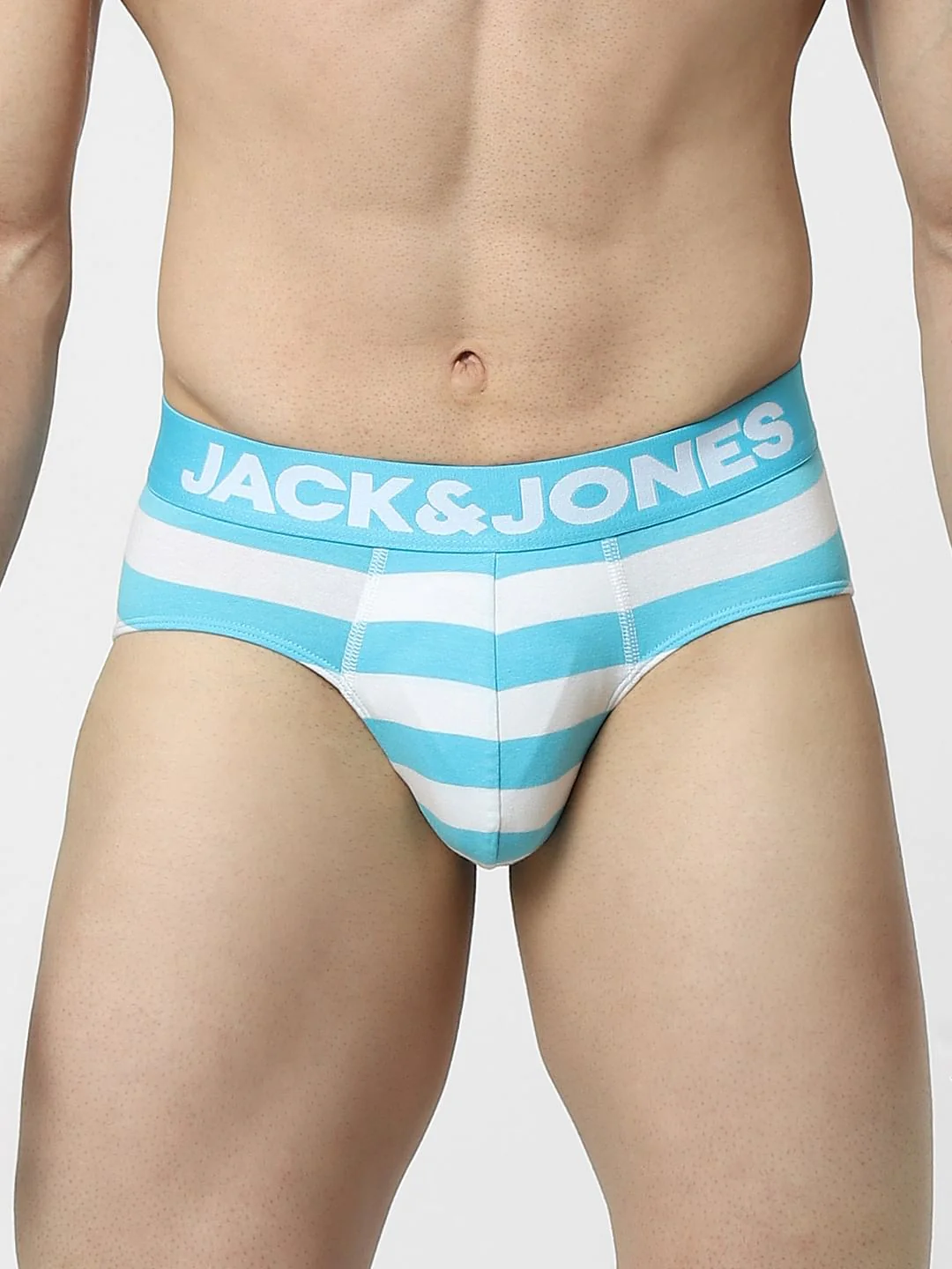 Light Blue Striped Briefs