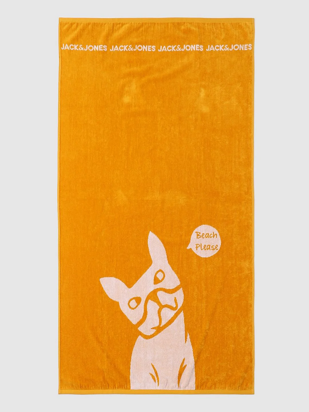 Brown Logo Print Towel