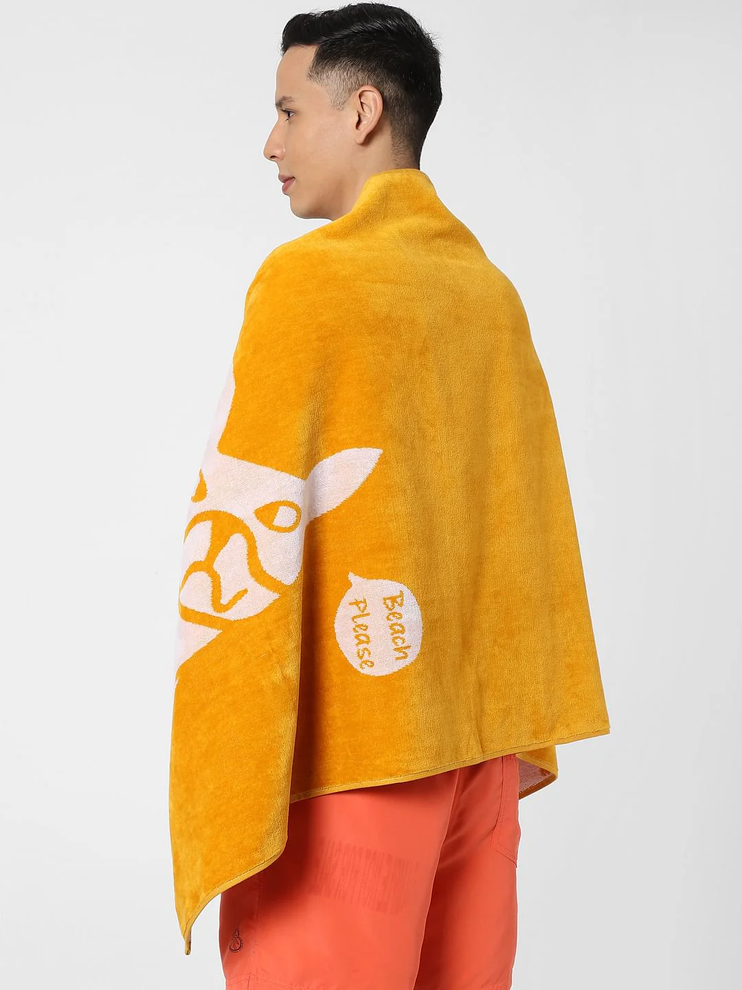 Brown Logo Print Towel - Image 4