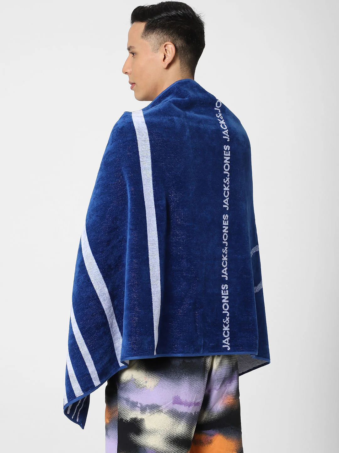 Dark Blue Logo Print Towel - Image 4