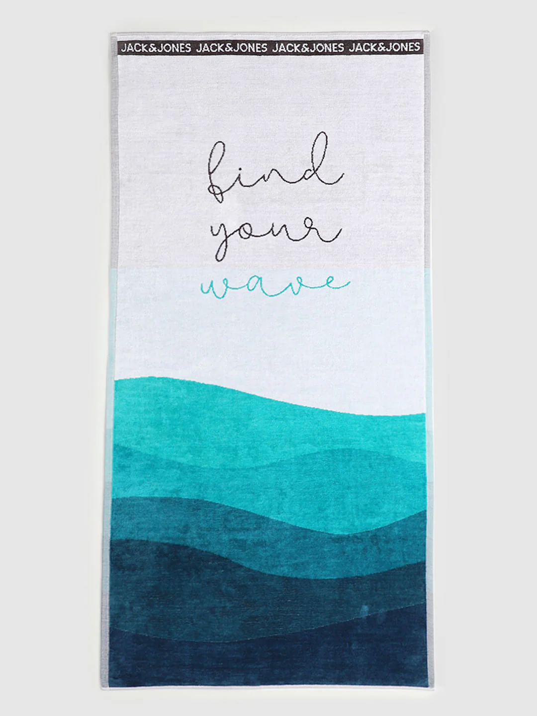 Turquoise Wave Print Towel