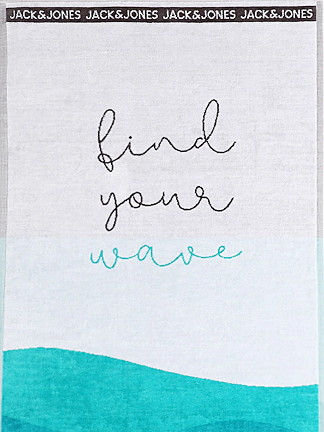 Turquoise Wave Print Towel - Image 6
