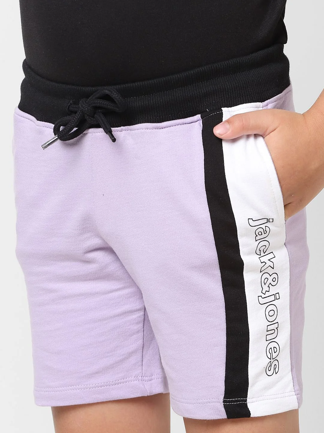 Boys Purple Colourblocked Shorts - Image 5