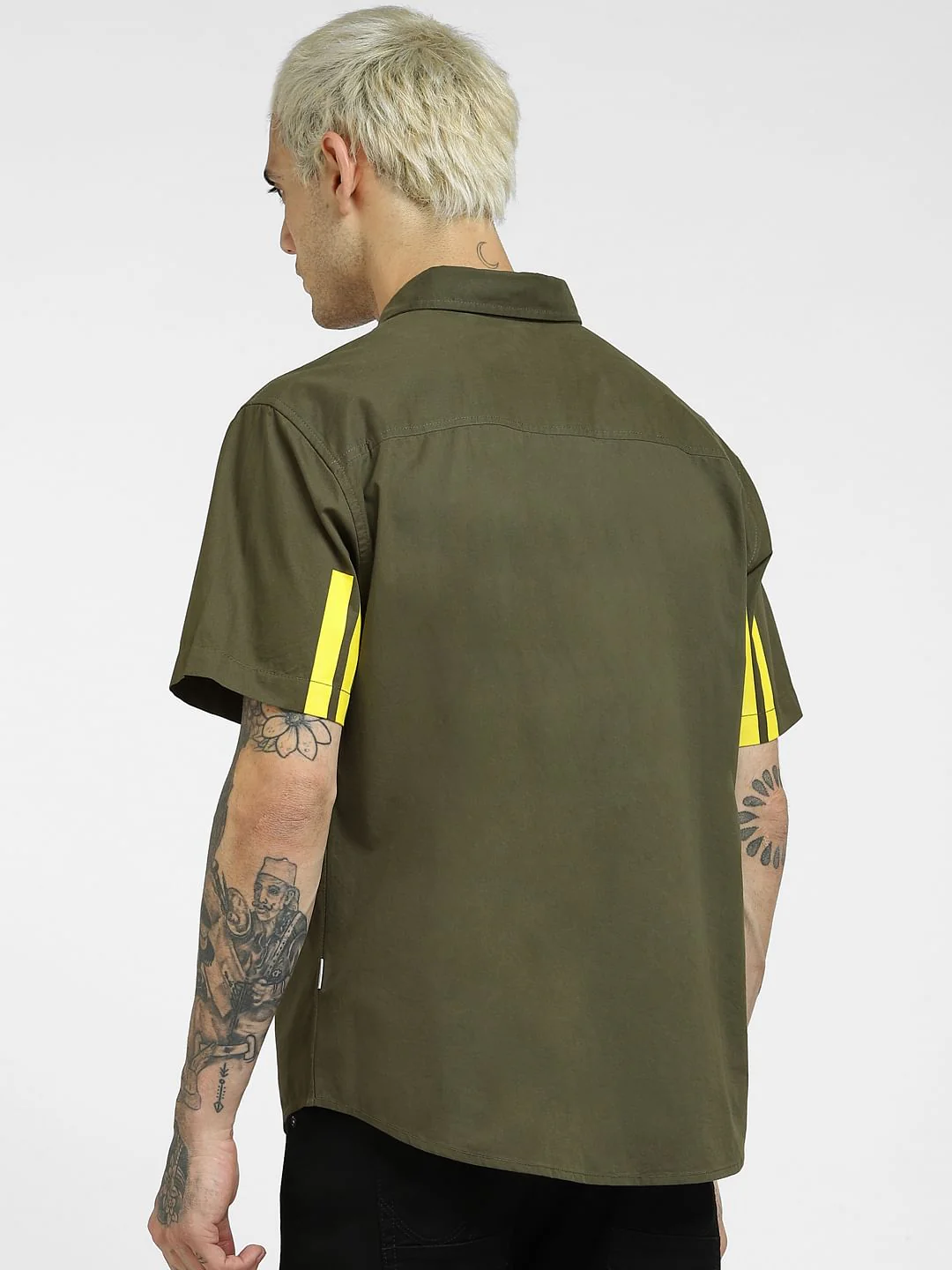 Green Oversized Half Sleeves Shirt - Image 4