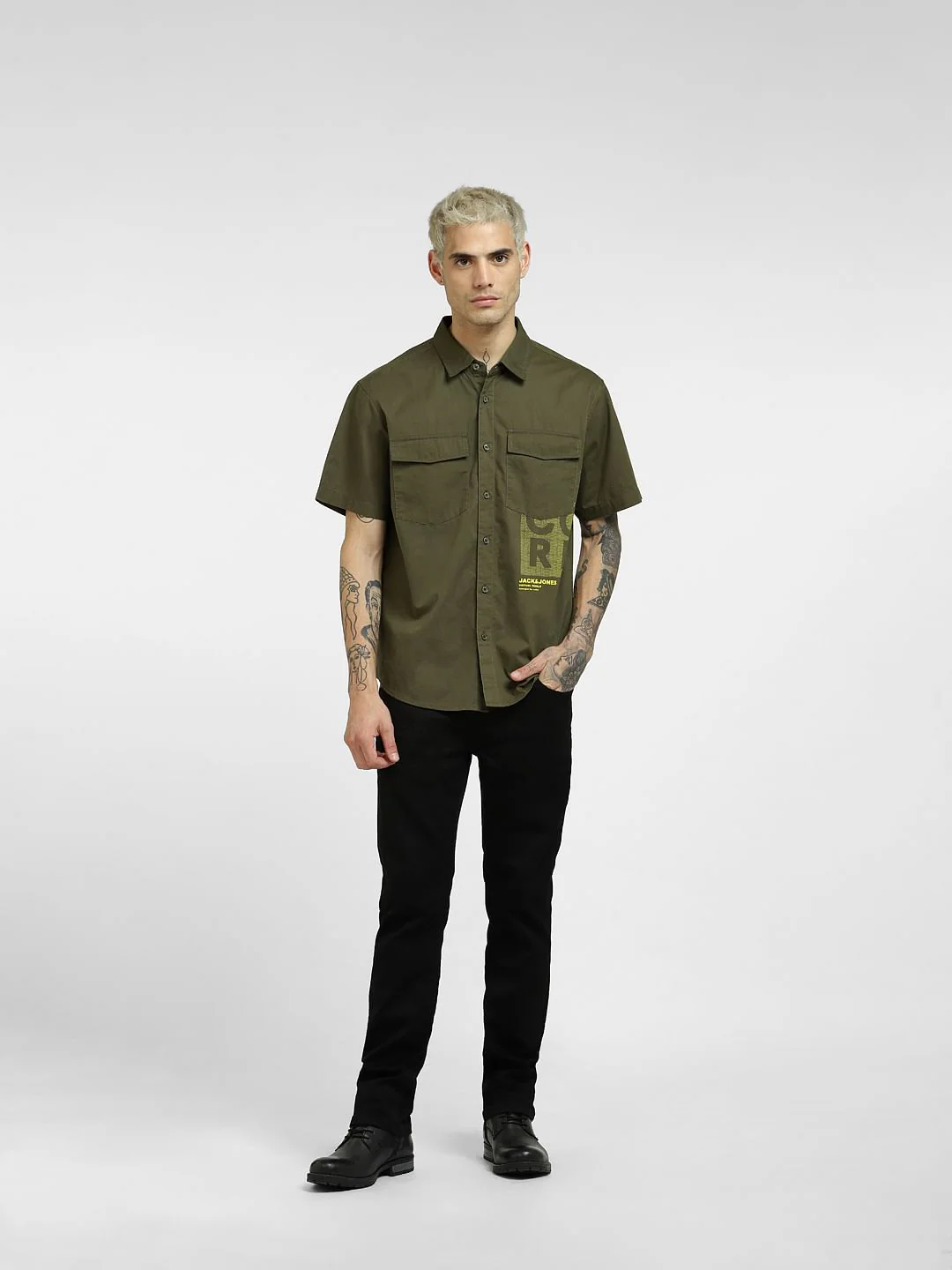 Green Oversized Half Sleeves Shirt - Image 6