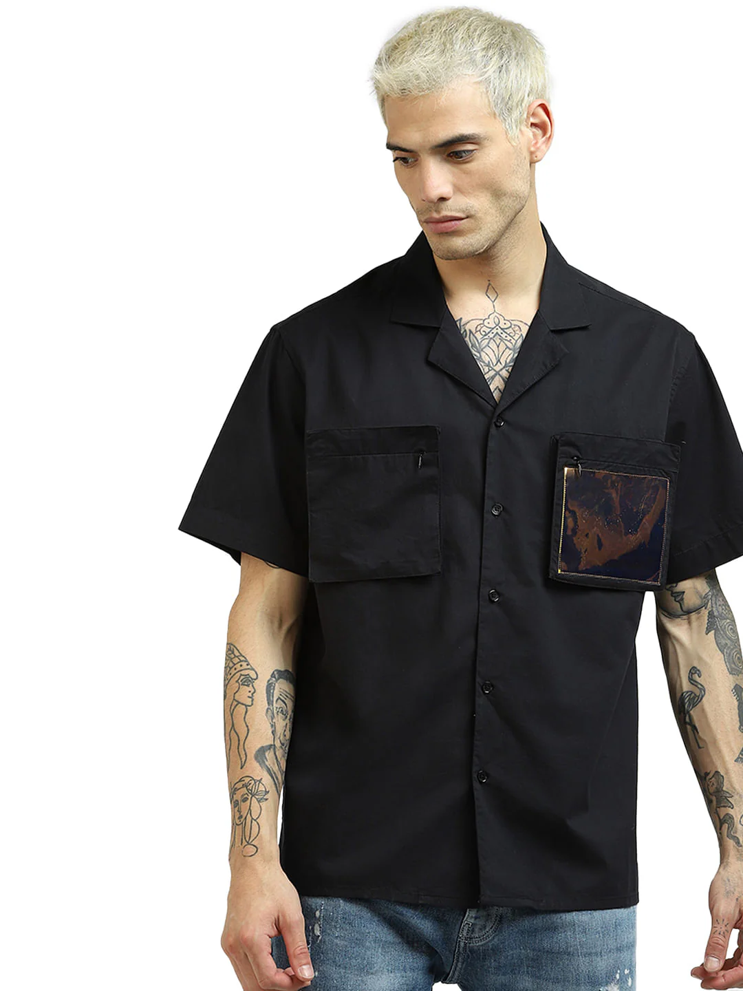 Green Oversized Half Sleeves Shirt - Image 2