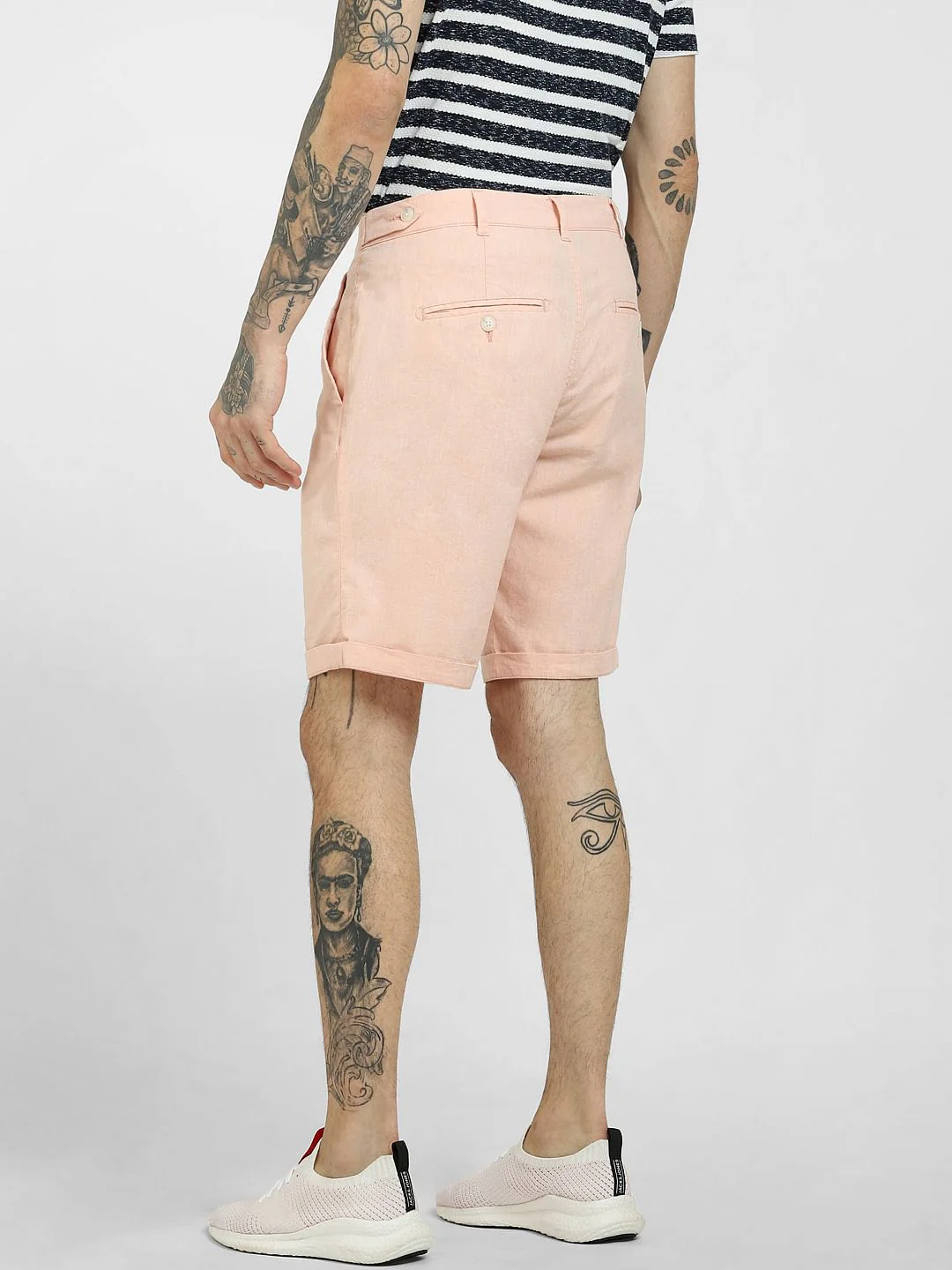Peach Linen Shorts - Image 4