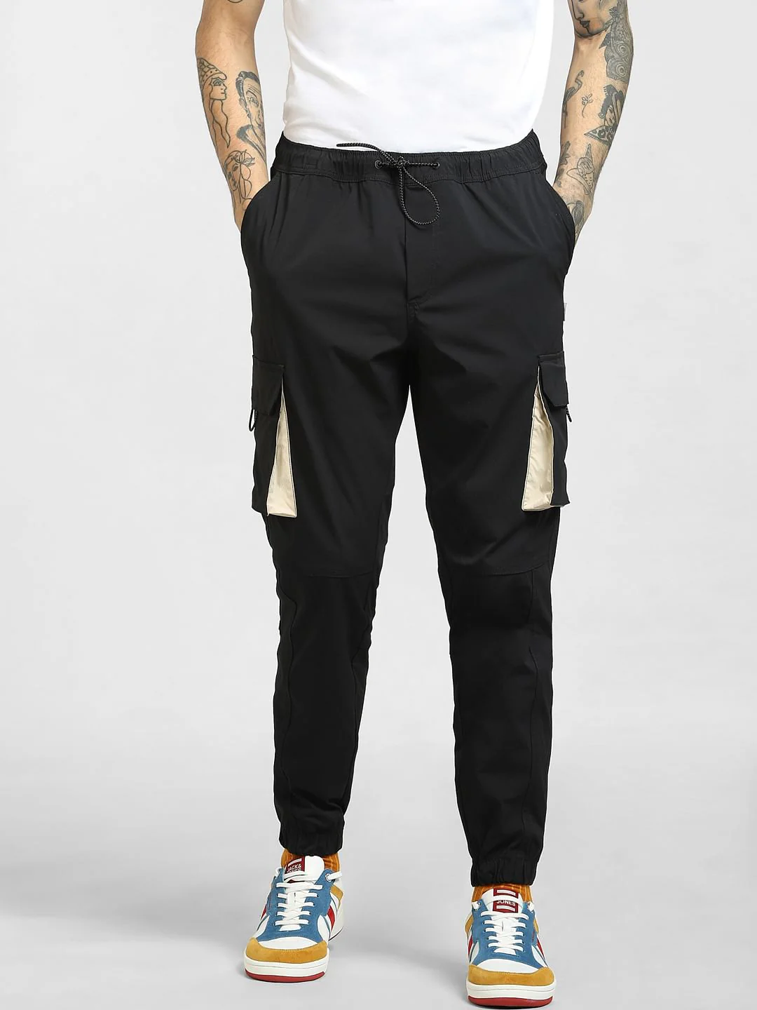 Black Mid Rise Drawstring Pants - Image 2