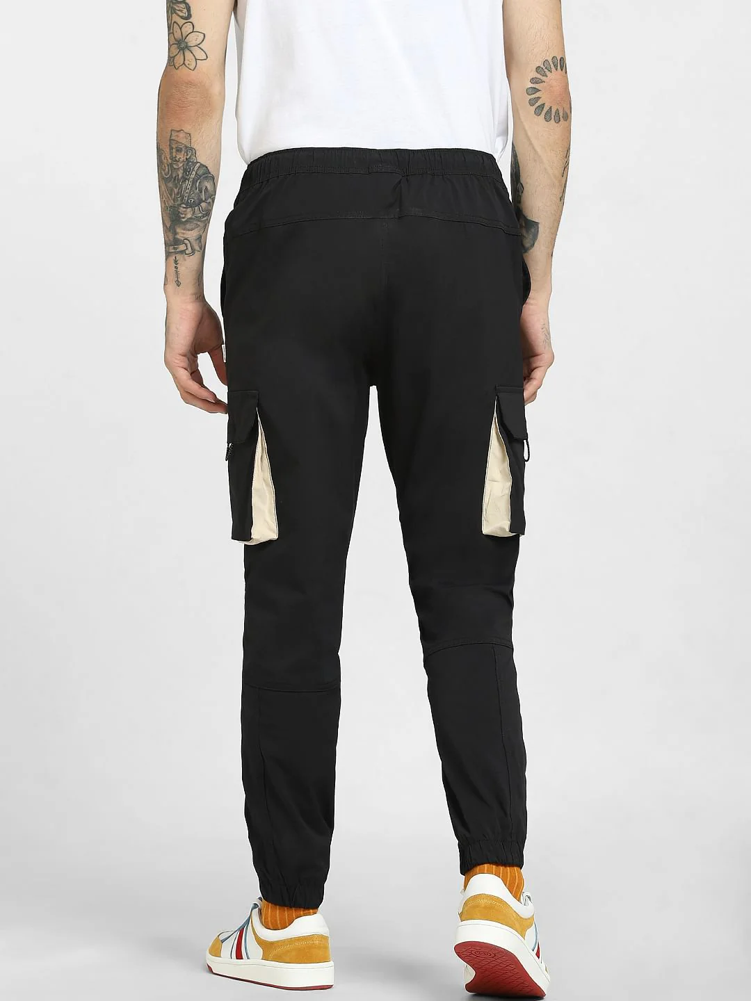 Black Mid Rise Drawstring Pants - Image 4