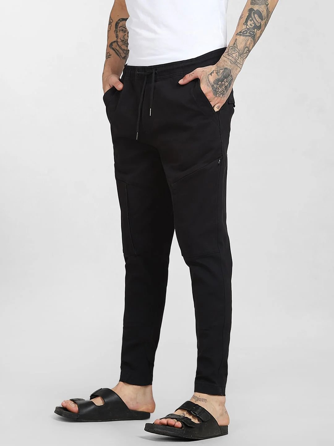Black Mid Rise Sweatpants - Image 3