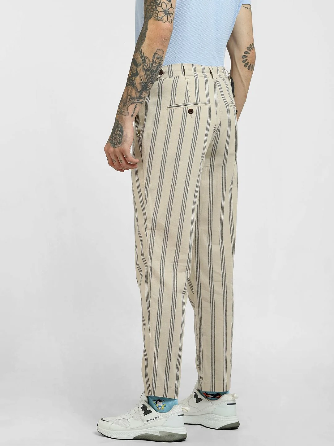 Beige Striped Pants - Image 4