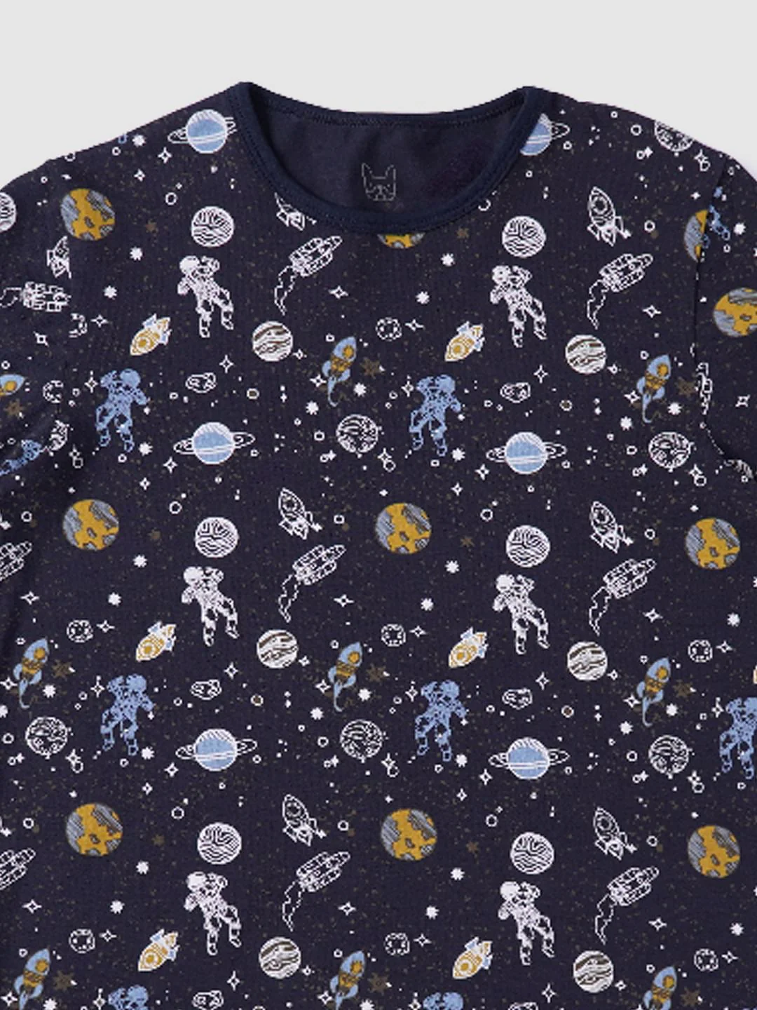 Boys Black Graphic Print T-shirt & Pyjama Night Suit Set - Image 3