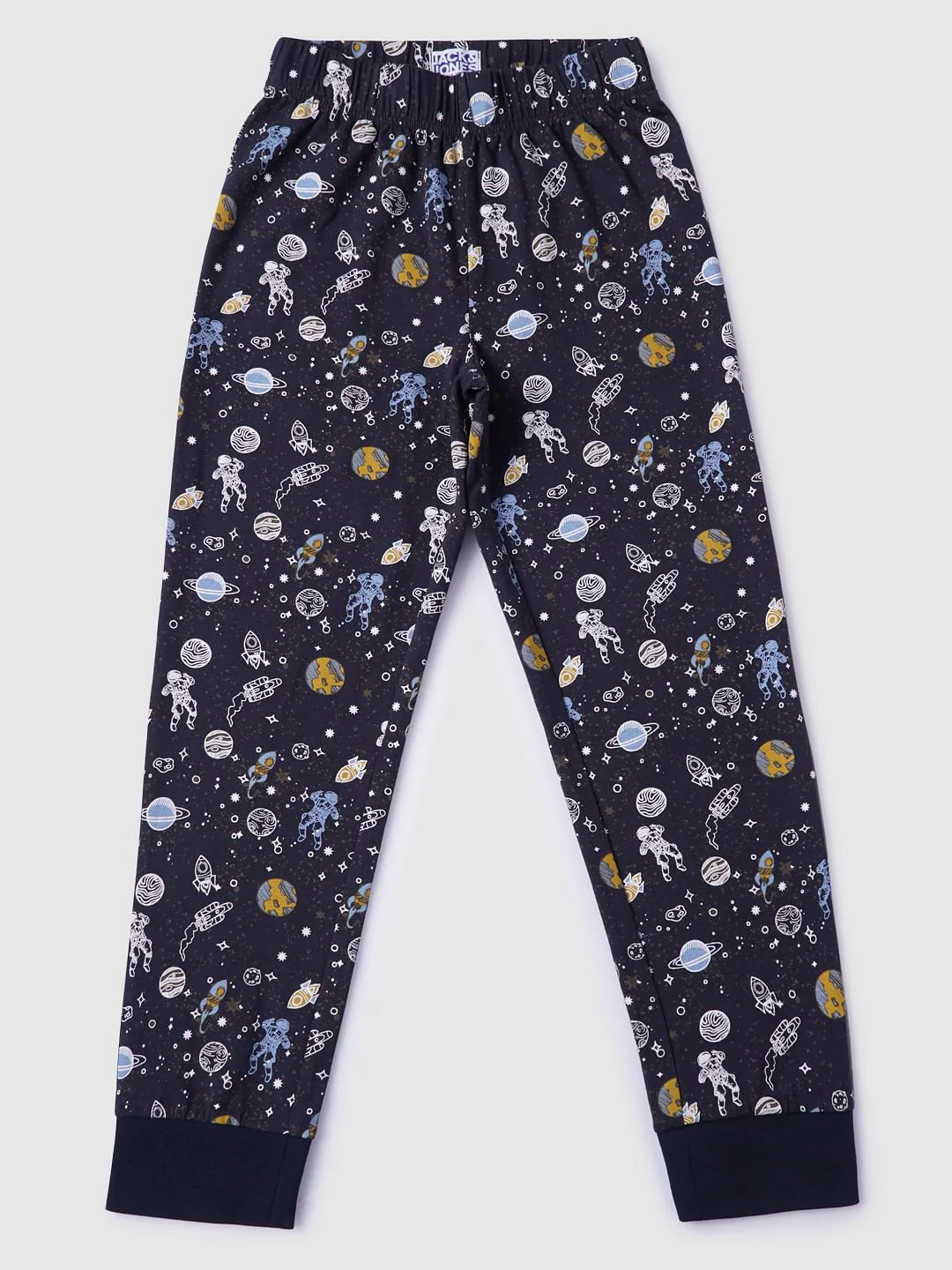 Boys Black Graphic Print T-shirt & Pyjama Night Suit Set - Image 4