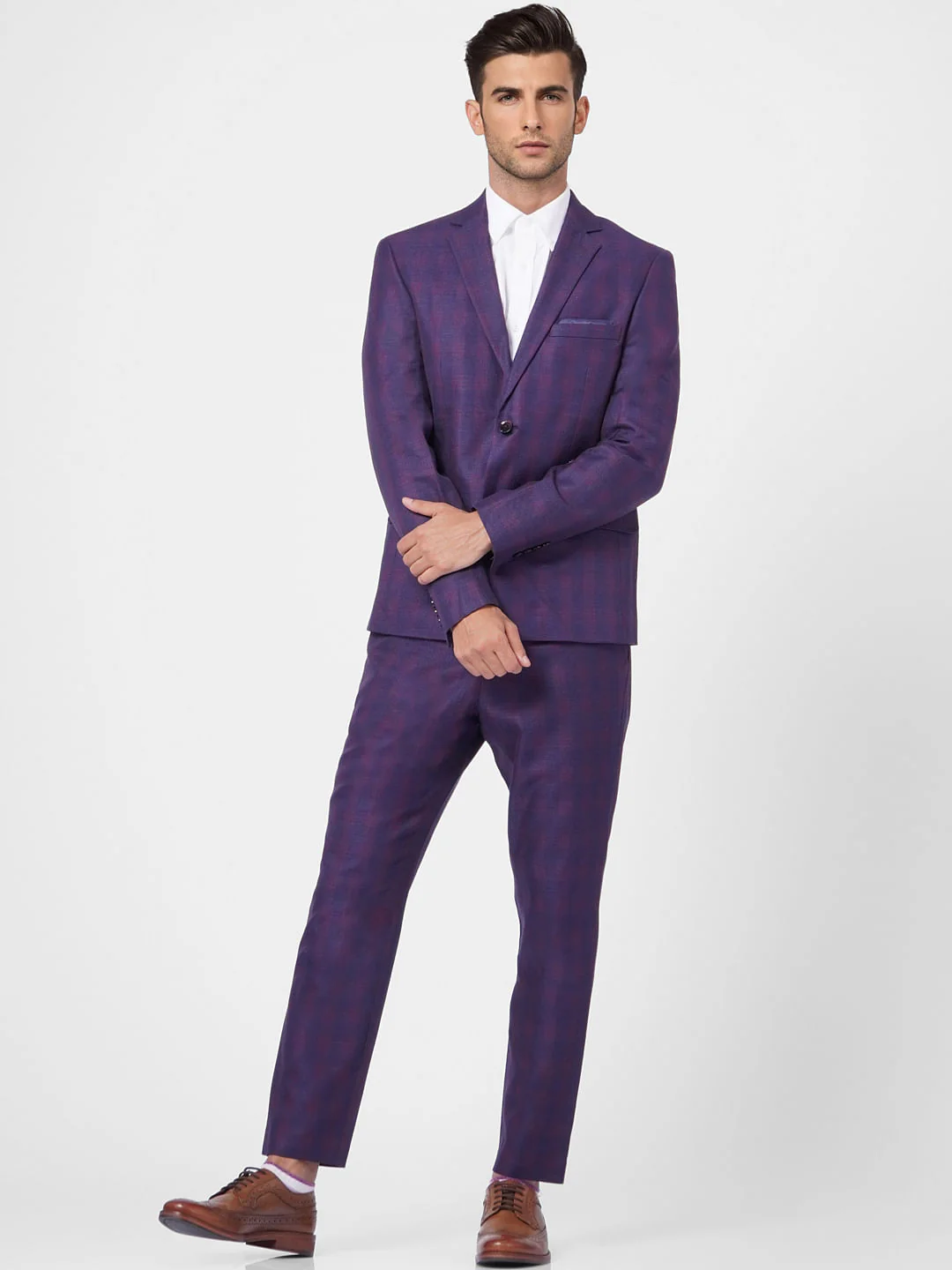 Blue & Pink Check Pants