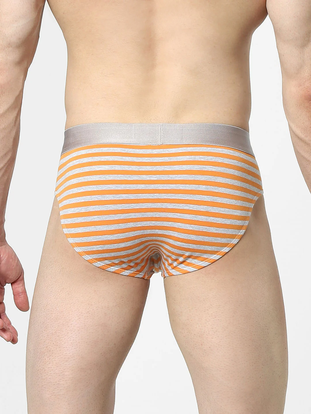 Pack Of 2 Blue & Orange Striped Briefs - Image 3