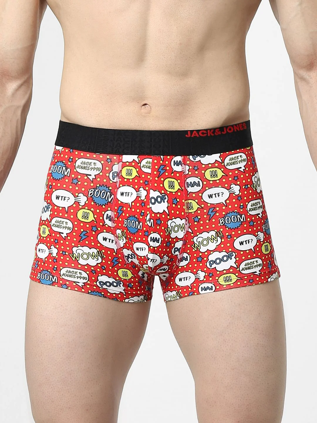 Red Printed Trunks