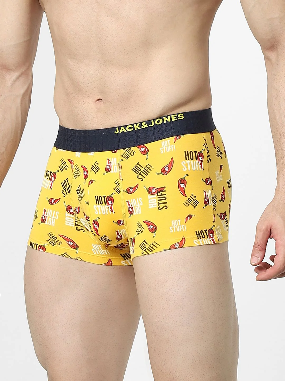 Yellow Graphic Print Trunks - Image 2