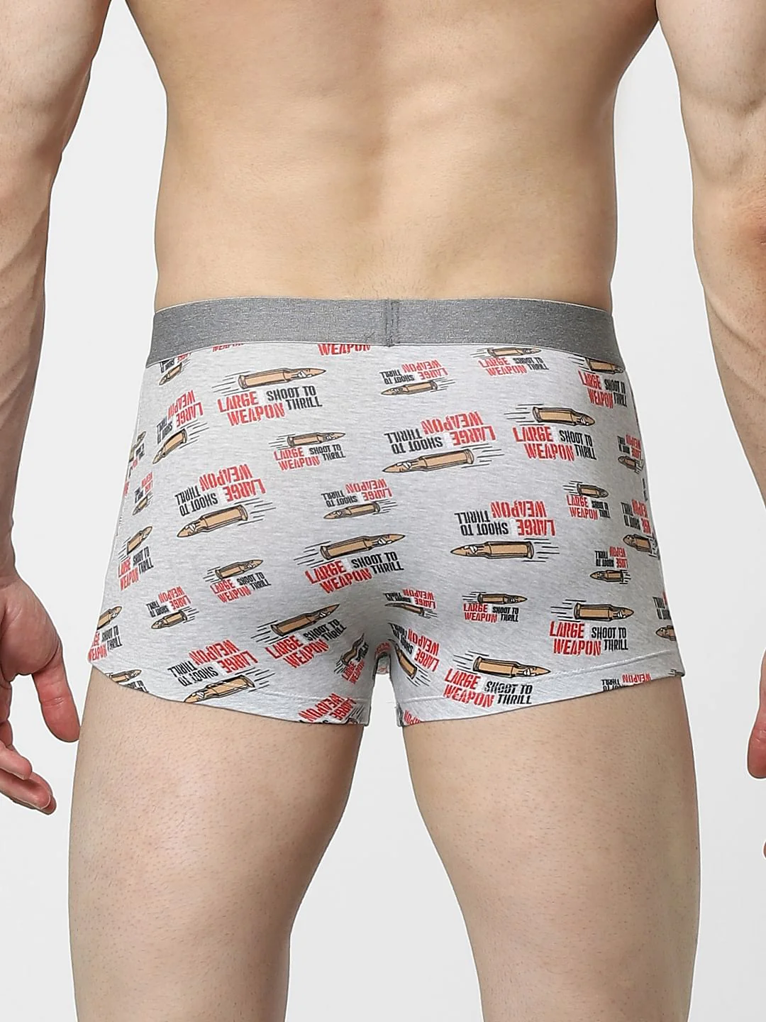 Grey Graphic Print Trunks - Image 3