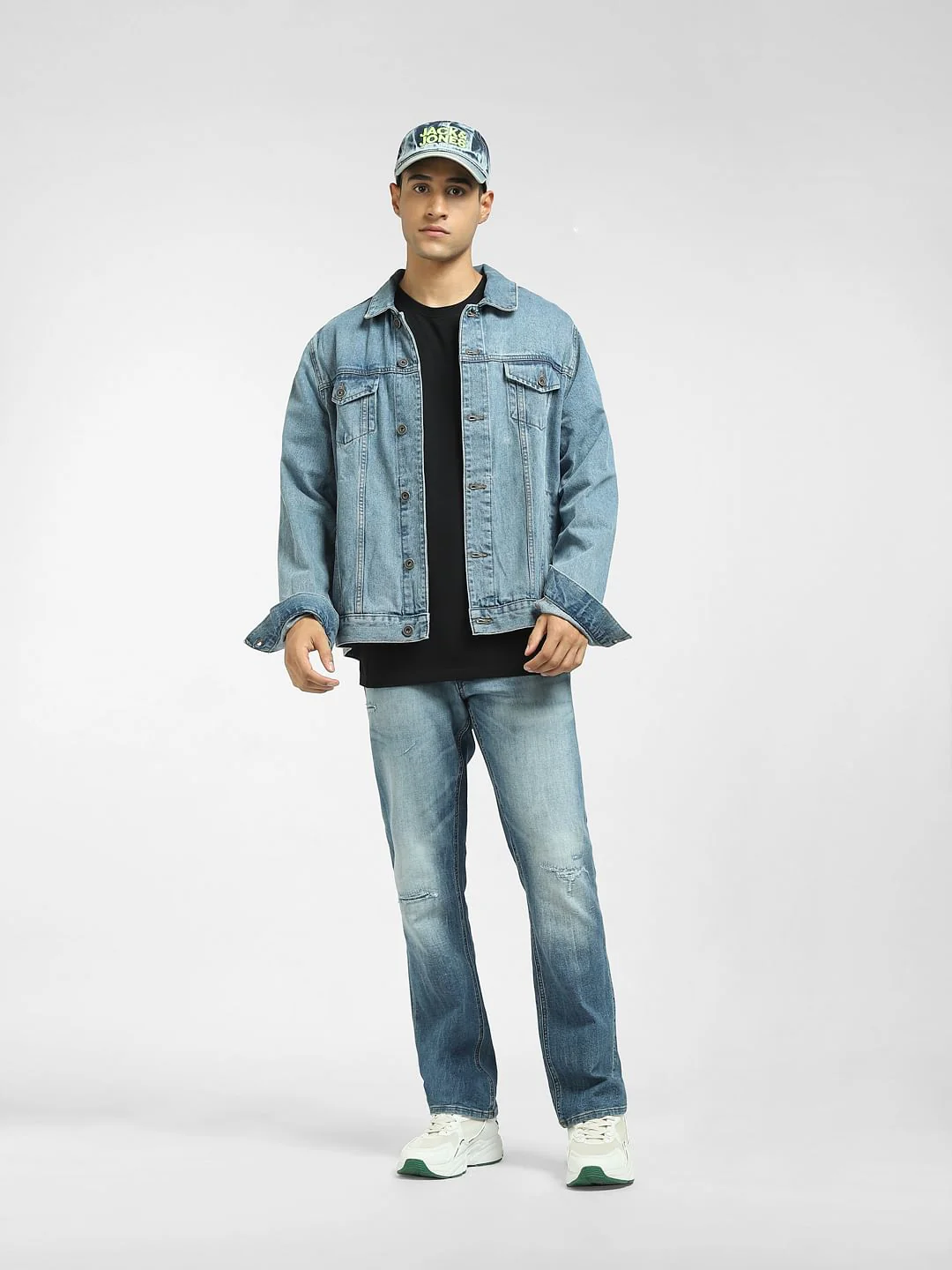 Blue Mid Rise Clark Regular Jeans