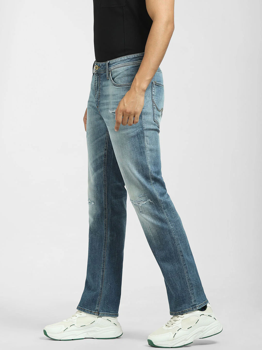 Blue Mid Rise Clark Regular Jeans - Image 3