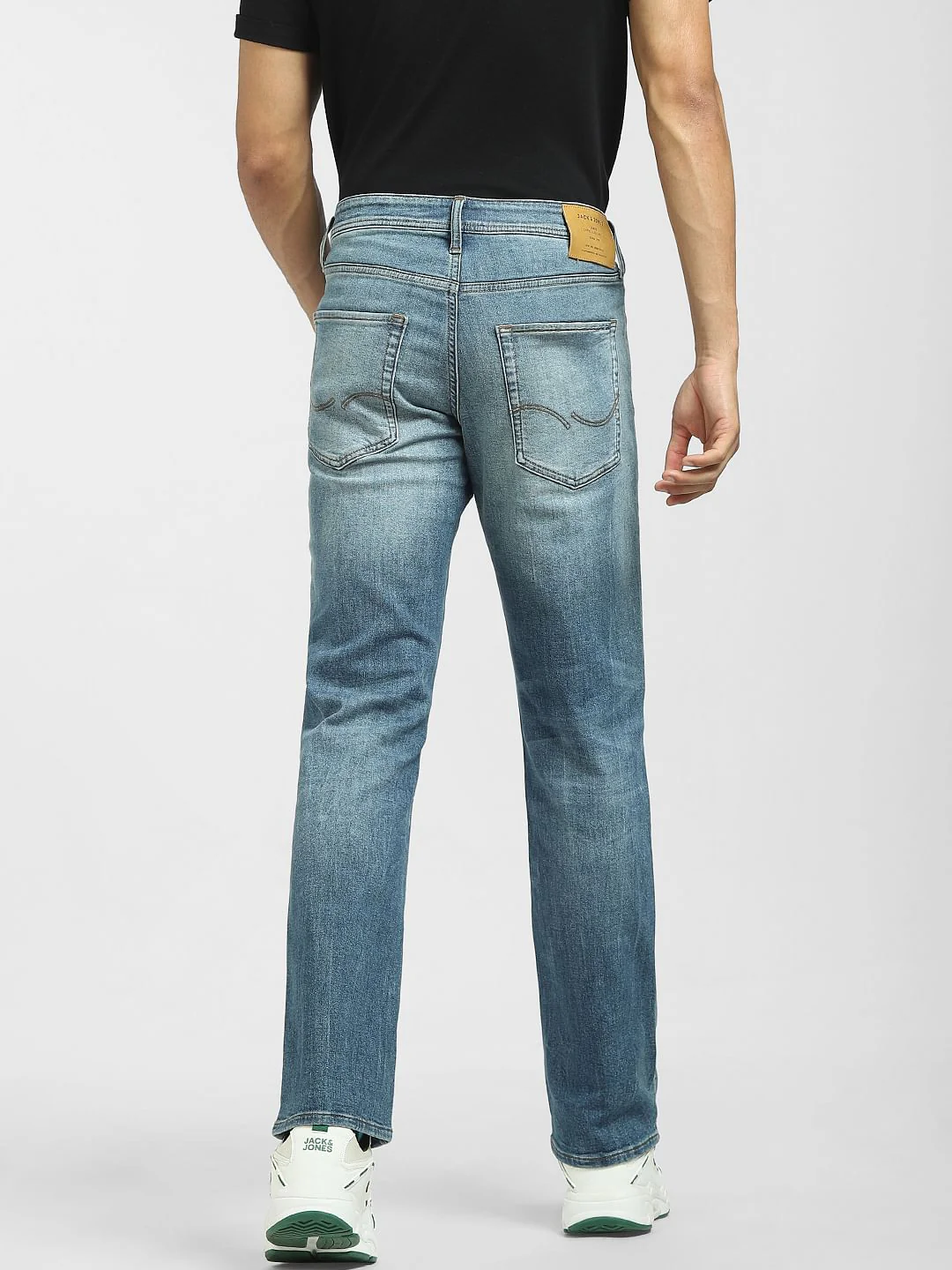 Blue Mid Rise Clark Regular Jeans - Image 4