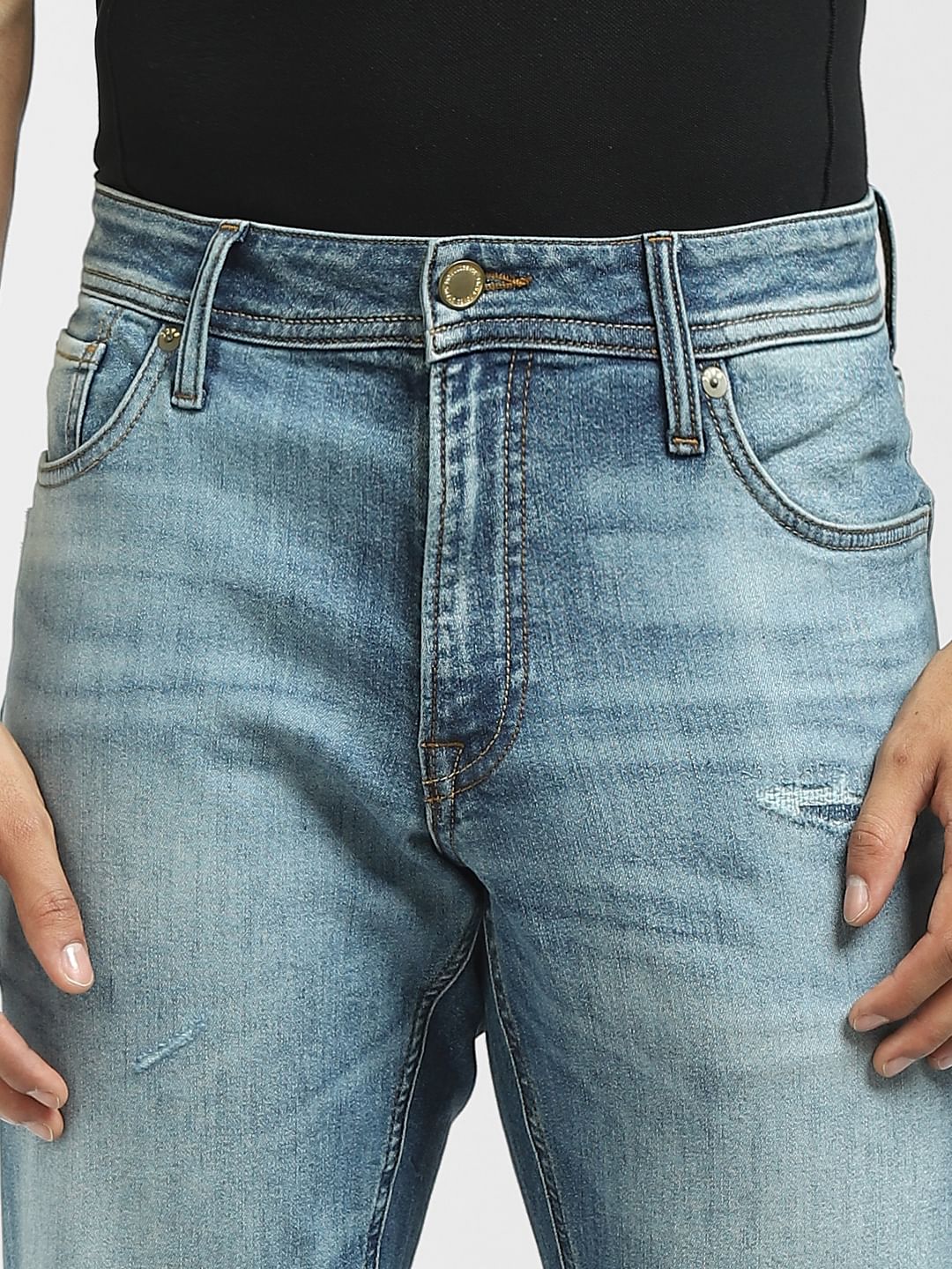 Blue Mid Rise Clark Regular Jeans - Image 5