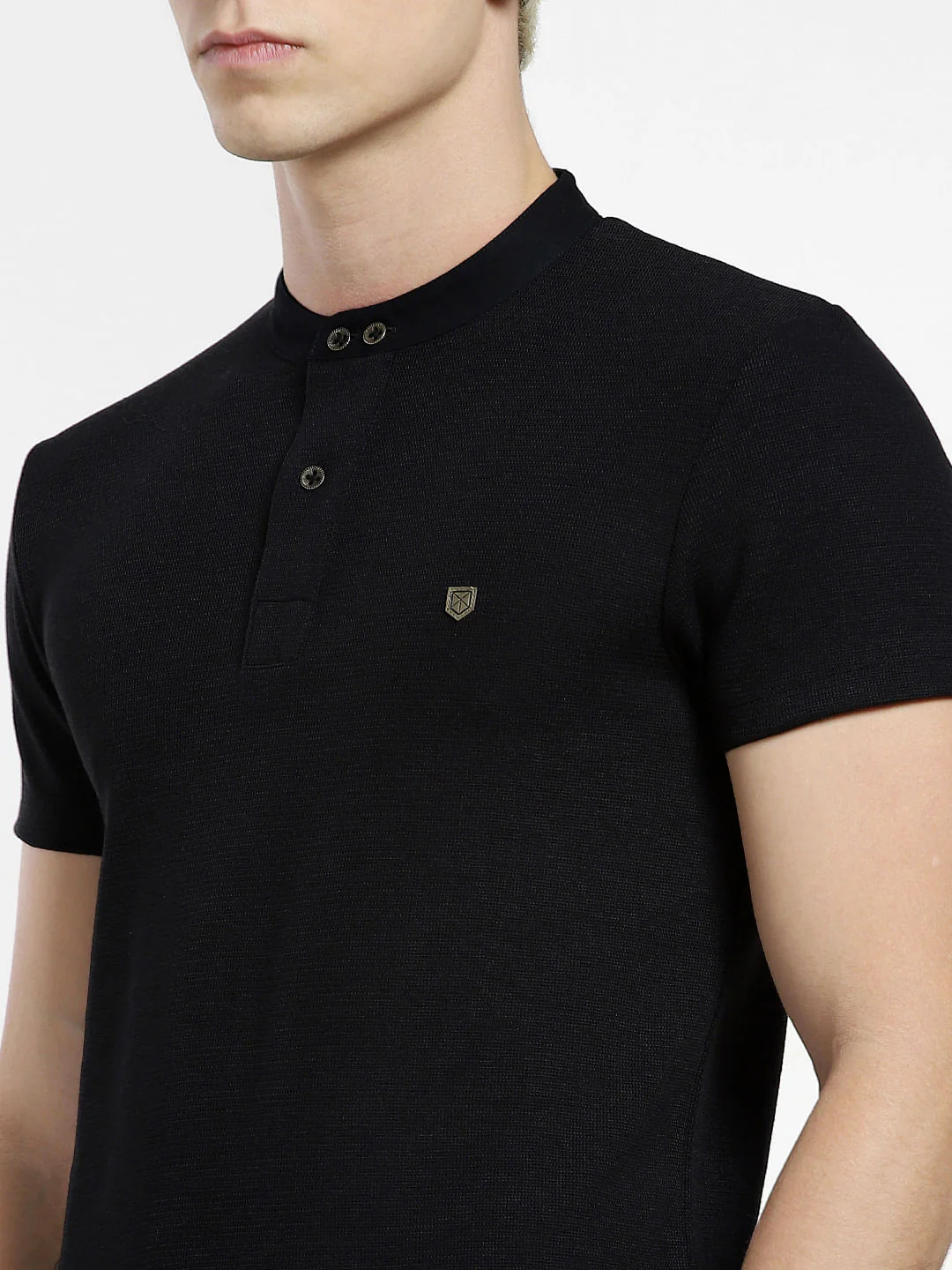 Black Henley T-shirt - Image 5