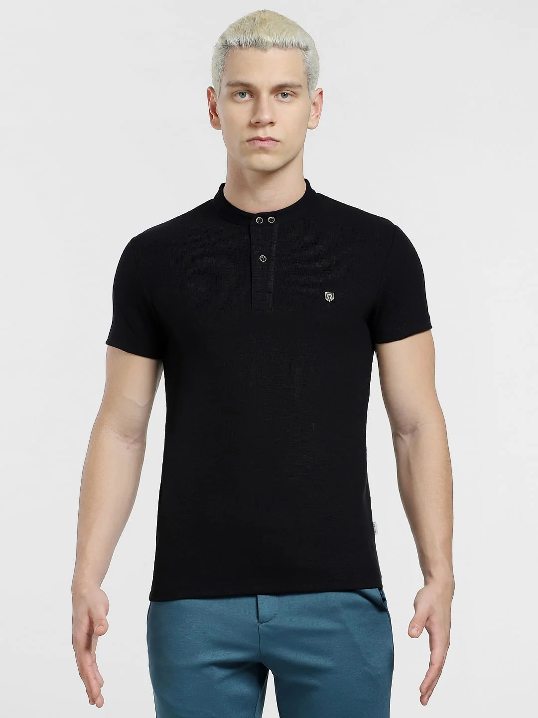 Black Henley T-shirt - Image 7