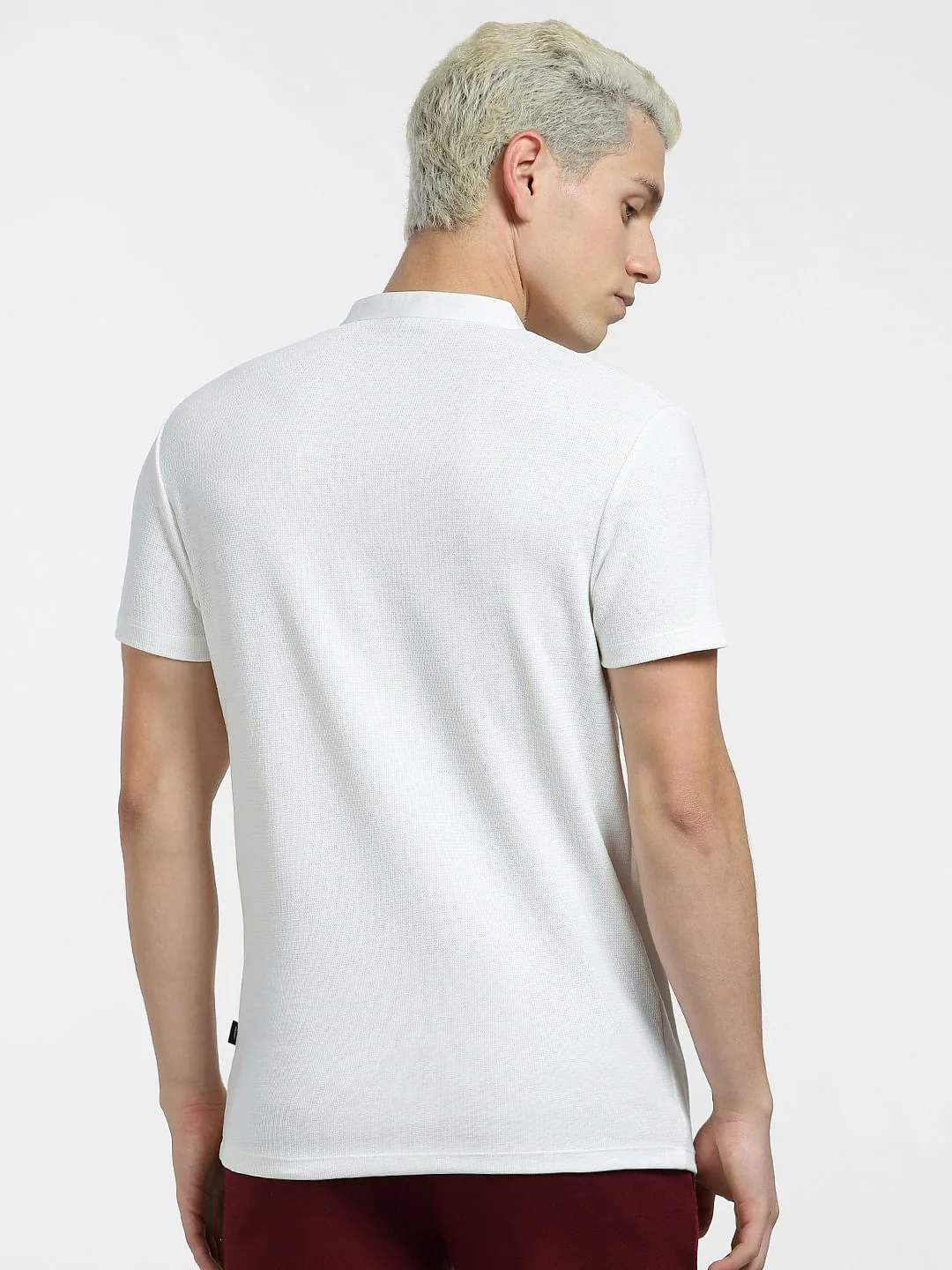 White Henley T-shirt - Image 4