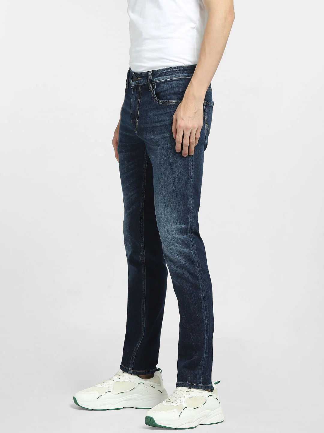 Dark Blue Low Rise Ben Skinny Jeans - Image 3