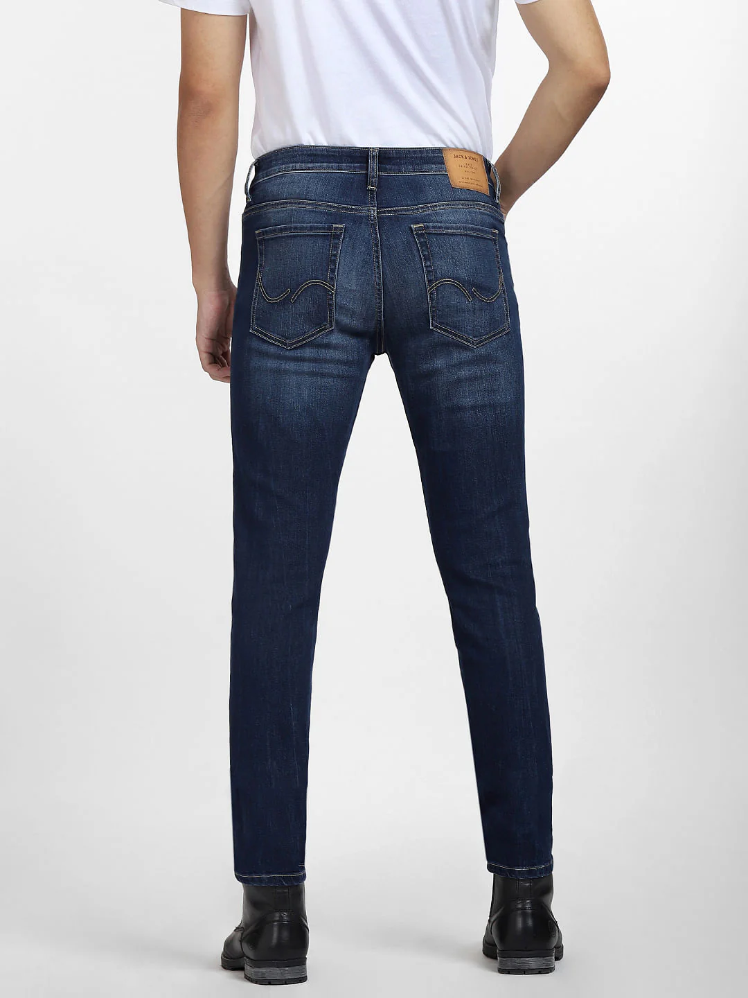 Dark Blue Low Rise Glenn Slim Fit Jeans - Image 4