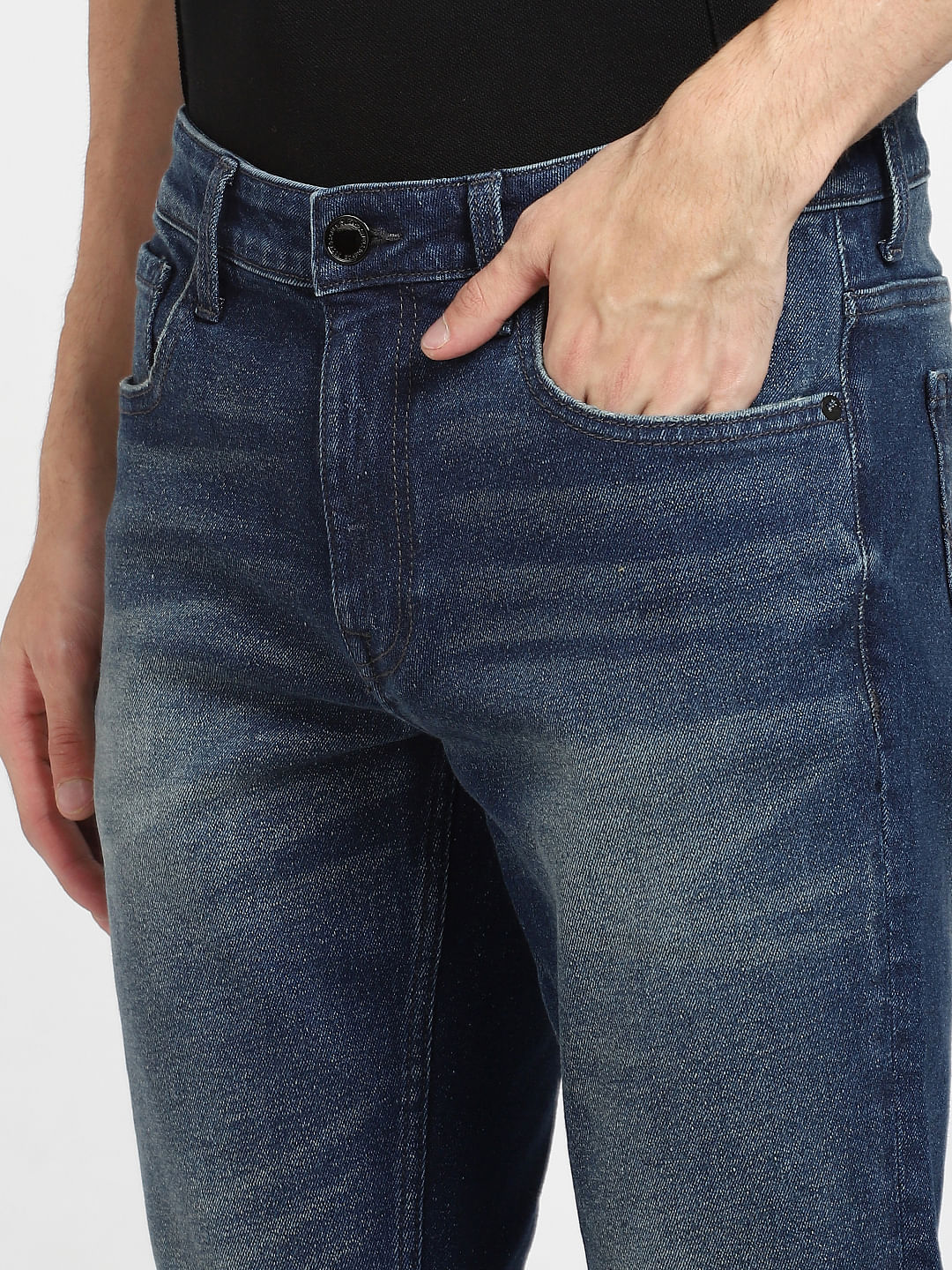 Dark Blue Low Rise Glenn Slim Fit Jeans - Image 5