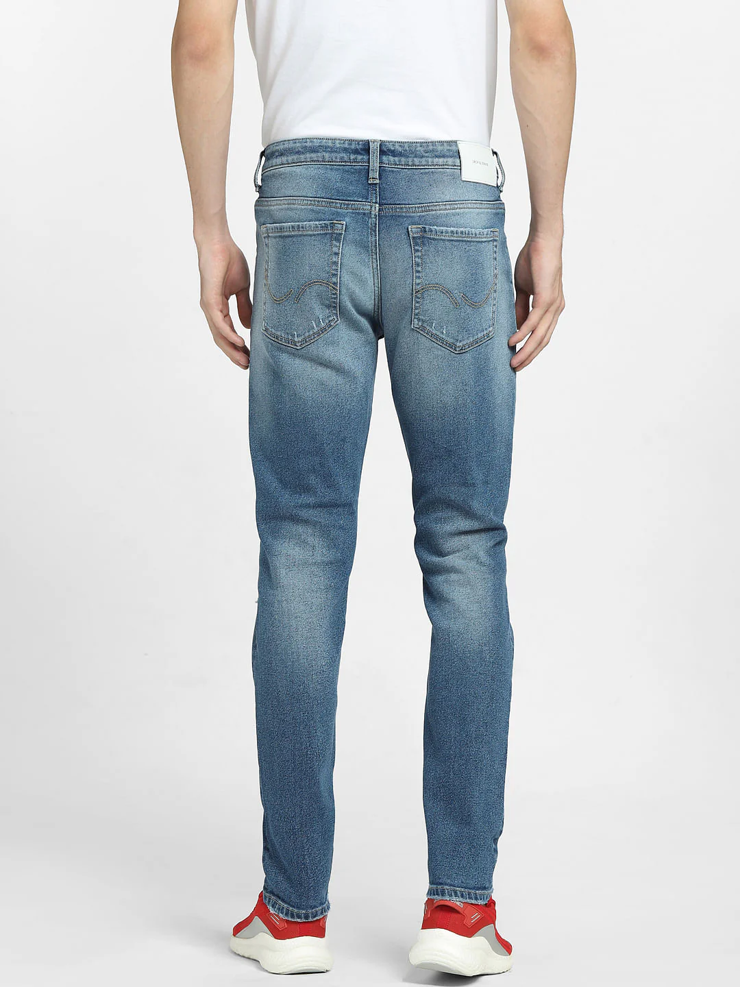 Blue Low Rise Ripped Glenn Slim Fit Jeans - Image 4