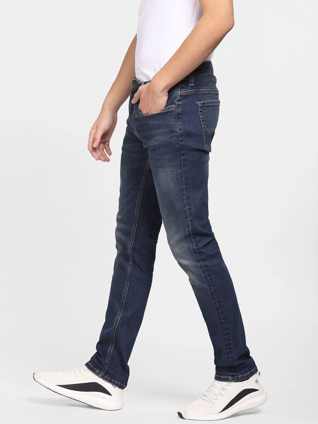 Dark Blue Low Rise Ben Skinny Fit Jeans - Image 3
