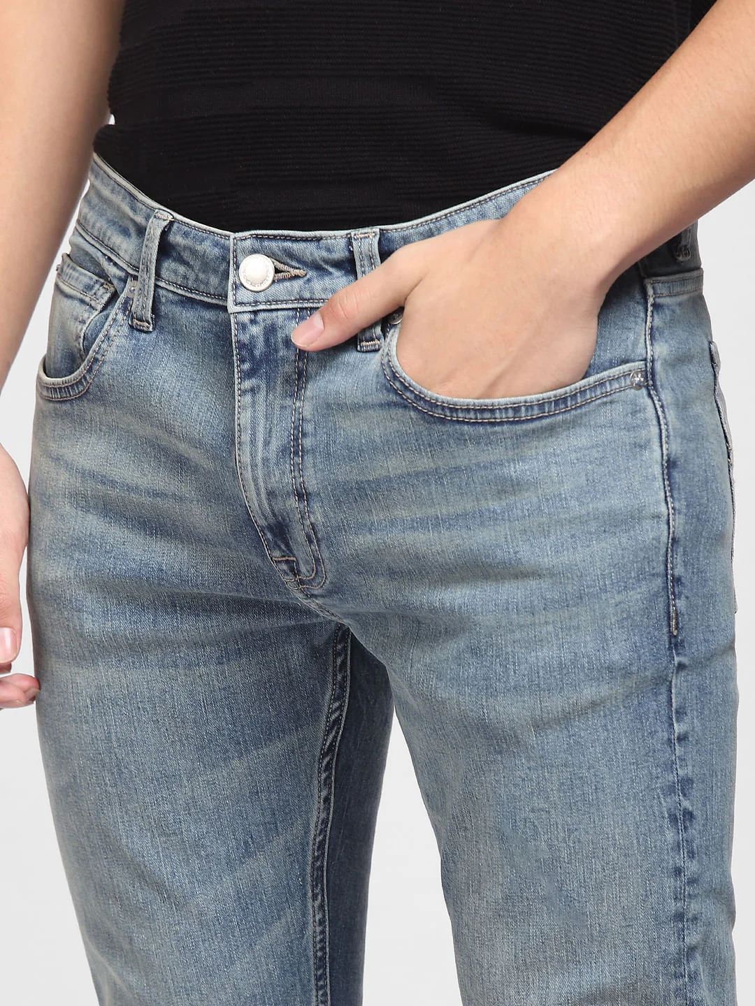 Blue Low Rise Liam Skinny Fit Jeans - Image 5
