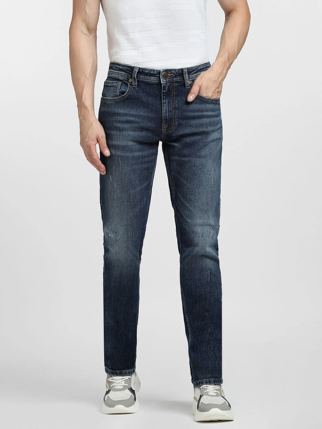 Dark Blue Low Rise Tim Anti Fit Jeans - Image 2